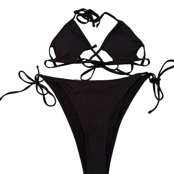 Micro mini bikini tiny black bikini sexy size 0XL Hot tub Pool Cruise Beach - Picture 1 of 7